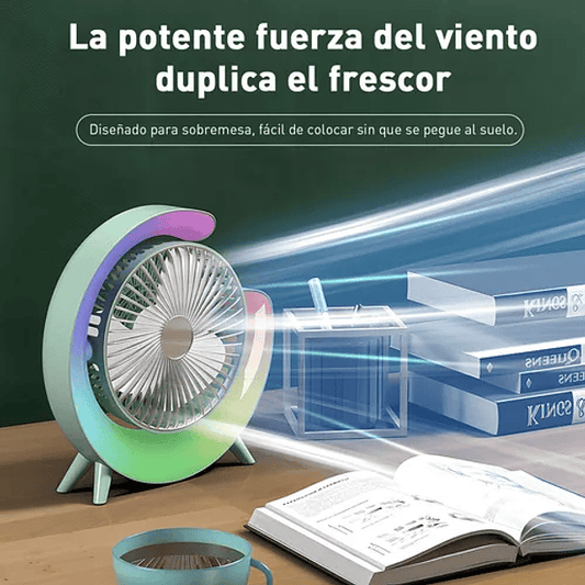 CoolGlow™ - VENTILADOR G RECARGABLE CON LUZ